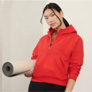 Athleta easy fleece 1/2 zip hoodie xl